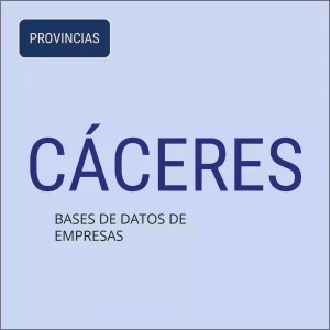 Base de datos de empresas en Cáceres