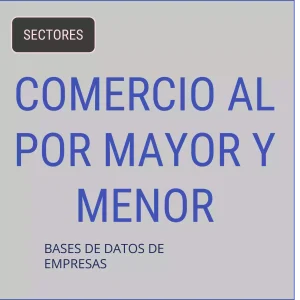 Base de datos de empresas de Comercio Al Por Mayor Y Menor