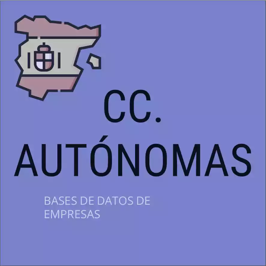 Base datos empresas Comunidades Autónomas de España