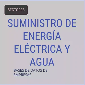 Base de datos de empresas de Suministro De Energía Eléctrica Y Agua